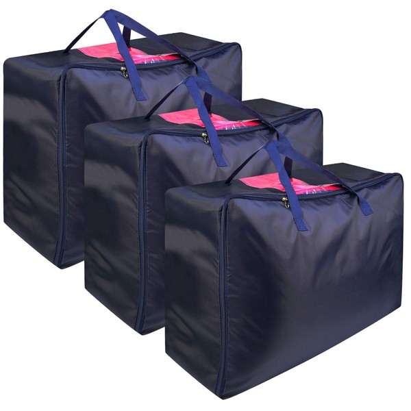 LinStyle Pack of 3 Foldable Storage Bags, Clothes Storage with