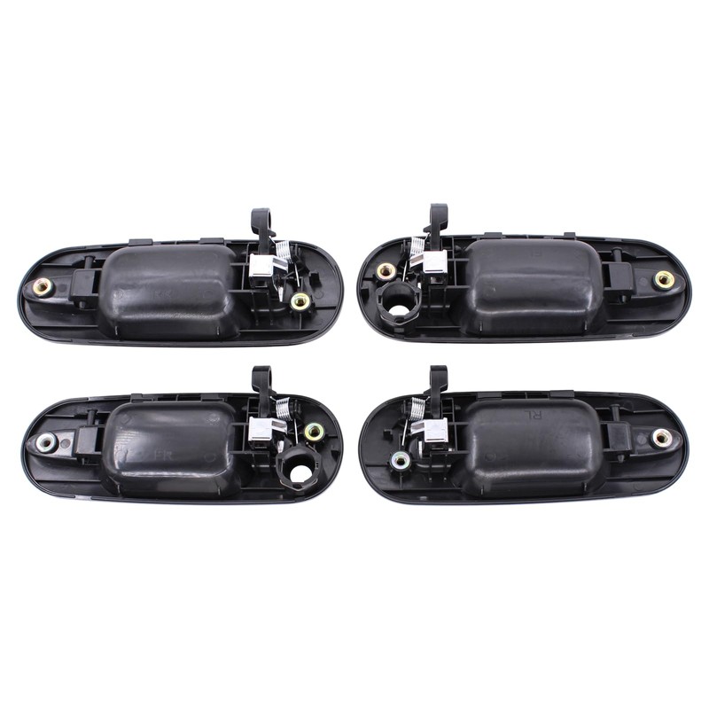 ApplianPar Front and Rear Exterior Door Handle with Chrome for