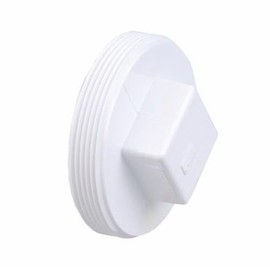 PlumberStop - 1-1/2" DWV PVC Cleanout Plug（MPT） For Solvent Weld Socket Fittings – Schedule 40 PVC, Non-Pressure Drainage and Vent Systems