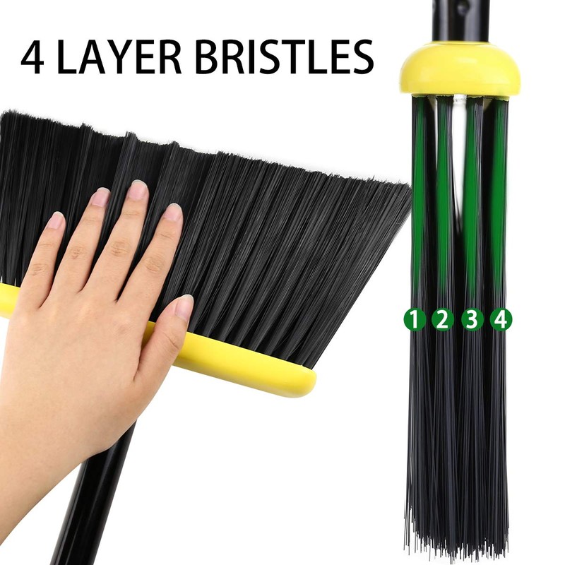 Broom and Dustpan Set,IndoorBroom with Dust pan Combo Set for