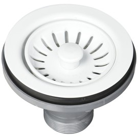 Franke 900W Universal 3 1/2" Sink Strainer Basket Lever, White 900P 3