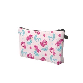 Aiphamy Cute Travel Makeup Bag Cosmetic Bag Small Pouch Gift for Women (Pink Mermaid)