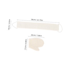 Gatuida 1 Set Natural Sisal Exfoliating Body Scrubber Gloves with Dual Texture Design for Skin Cleansing and Massage Reusable Shower Mitts for Smooth Skin Care