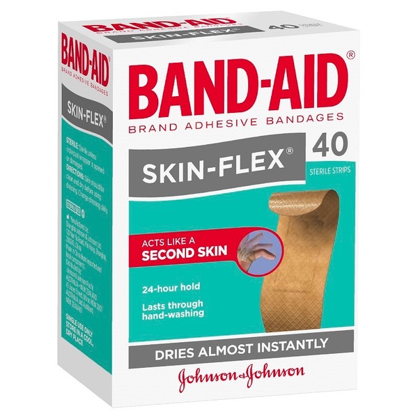Band-Aid Skin-Flex Adhesive Bandage Strips X 40