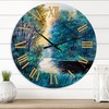 DesignQ Farmhouse Wall Clock 'Warm Sunshine Reflection Over Summer Forest
