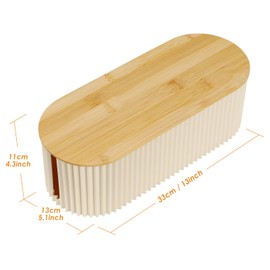 Voency Cable Organizer Box, Cable tidy box,Cable Management Box Made from Electrically Safe ABS Material for Hiding Power Strips and Electrical Cords from TVs, Computers, and Desks(White)