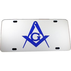 Mason Inlaid Symbol Mirror License Plate [Car/T...