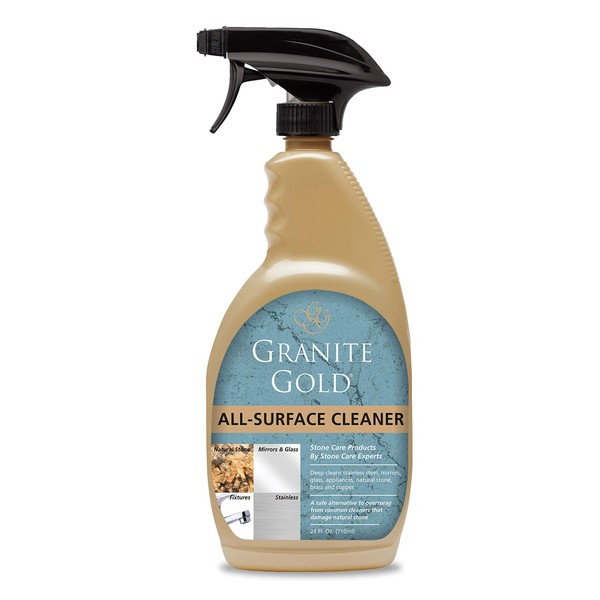 Granite Gold All-Surface Cleaner Spray, Household Cleaning For Stainless Steel, Glass, Quartz, Marble Surfaces, 24 Fl Oz, 1 Count