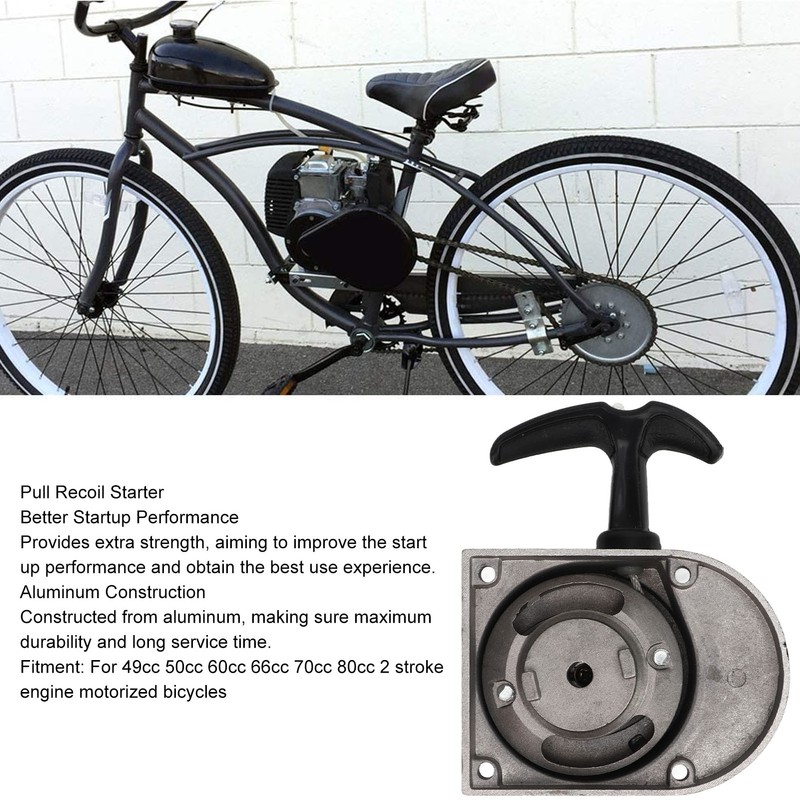 Pull Recoil Starter Aluminum Low Noise Efficient for 49cc to