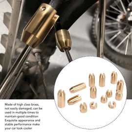 Motorcycle Spoke Wheel Weights, KIMISS Wheel Spoke Balancer, Wear-resistant Brass Wheel Spoke Balance Weight, Refill Kit for Super Moto Dual Sport (Pack of 14)