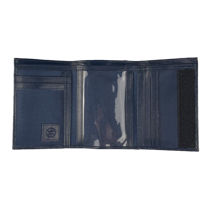 Sprocket Men's Nylon Trifold Wallet with Leather Trim and ID