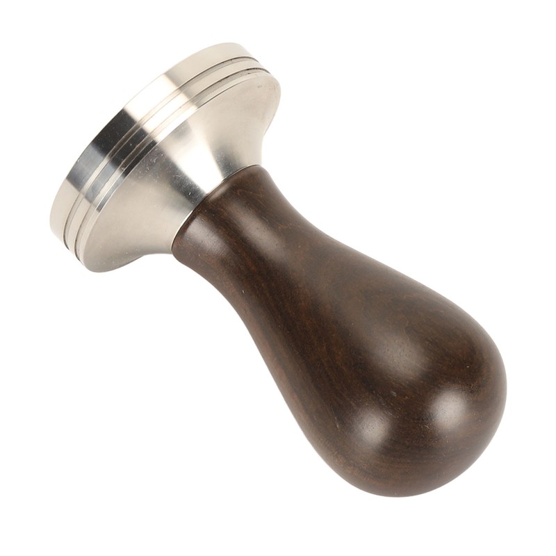 Coffee Tamper Solid Wood Handle Stainless Steel Easy to Use