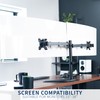 VIVO Dual Ultrawide Monitor Mount, Free-Standing Desk Stand for 2