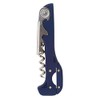 Boomerang Two-Step Corkscrew Wine Opener with Built-In Foil Cutter and Bottle Opener - Dark Blue