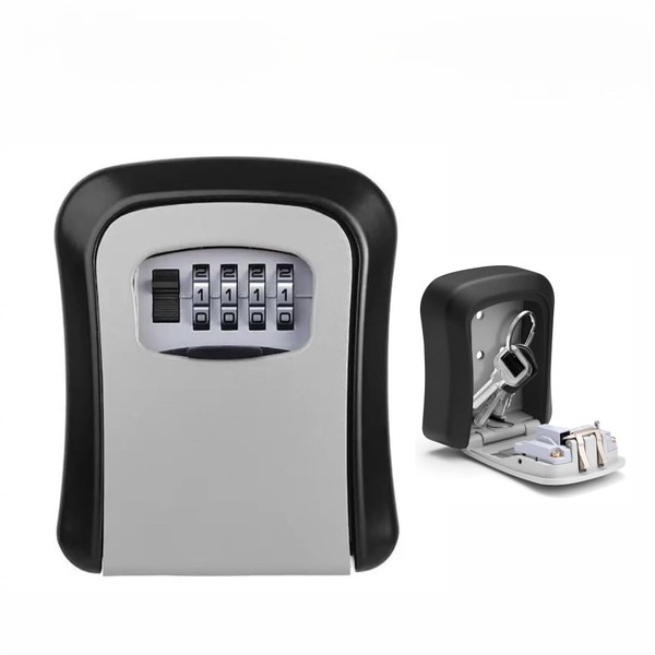 Metal Key Safe Wall Mounted, Key Lock Box Outdoor, Key