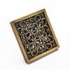 KUNGYO Vintage Bathroom Floor Drain Flower Carved with Brass -