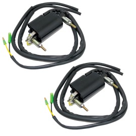 Caltric Set of 2 Ignition Coil for Kawasaki KZ750-B KZ750B 1976 1977 1978 1979