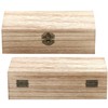 r_planning Wooden Box Wood Grain Retro Decorative Trinket Box Scorched