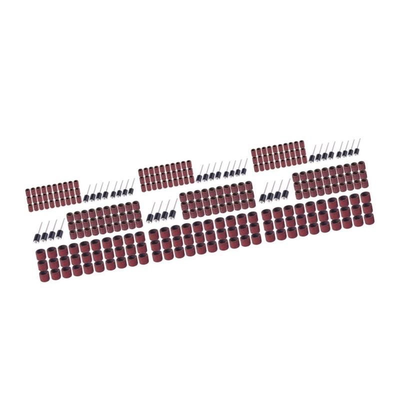 ULTECHNOVO 306pcs Sanding Drum Bands Nail Drill Kit Includes Sleeves