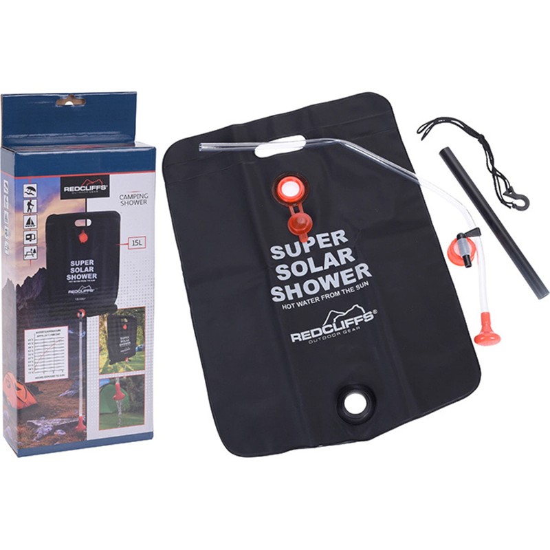 GEEZY Solar Shower Bag Outdoor Picnic Hiking Travel Shower Head