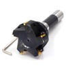 OSCARBIDE Indexable End Mill,R8 Shank,3" Cutting Diameter,6" Overall Length,90 Degree,5