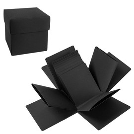 Ideen mit Herz Surprise Box with Album | 12.5 cm x 12.5 cm x 12.5 cm | 300 g/m² | Black