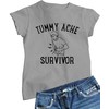 3X-Large Oxford Women Tummy Ache Survivor Funny T-Shirt