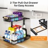 PXRACK 1 Pack Under Sink Organizer,Adjustable Height,2 Tier Pull Out