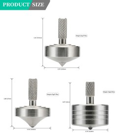 CHEETOP Stainless Steel Spinning Top, Precision Mini Desktop Gyroscope, Kill Time Reduce Stress ADHD Toys, Perfect Balance Gyro (3PCS Style 2+Style 3+Style 4)
