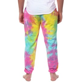 SpongeBob SquarePants Men's Friends Sleep Tie-Dye Pajama Pants For Adults, Multicolored, M