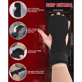 Zofory Lifting Straps, Lifting Straps Strength Training with 5 mm Padded Wrist Protection and Non-Slip Mat, Lifting Straps for Lifting Aids, Gym, Grip Aids Weight Training, for Women and Men