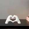 SRJ PRODUCTS Heart Hand Gesture Sculpture, Resin Love Gesture Statue