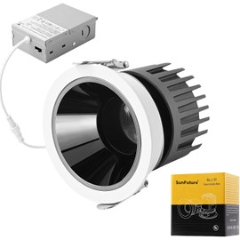 Full Spectrum Sun 5CCT LED Commercial and Household Embedded Round Downlight Fixture,with Junction Box,97 CRI, Energy Star, dimmable, Compliant with FCC-SDOC Standard, UL Certification (1)