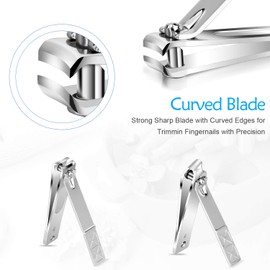 Teamkio Manicure Pedicure Set Nail Clippers Travel Hygiene Kit Stainless Steel Nail Cutter Care Set Scissor Tweezer Knife Ear Pick Utility Tools Grooming Kits with Leather Case 18 in 1 pcs (Black)