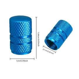 SENZEAL 20PCS Tire Valve Stem Caps Round Aluminum Car Tyre Valve Dust Caps Universal Valve Stem Covers Replacement for Bikes Cars Motorcycles Trucks SUVs (Sky Blue)