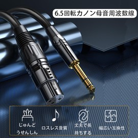TRkin 6.35mm Male to XLR Female Converter Cable Balanced Connection Microphone Cable Female to Male Audio Microphone Cable 1M