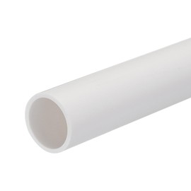 QUARKZMAN PVC Pipe, Round, 21 mm ID, 25 mm OD, 20 cm/8 Inch Length, White, High Impact Resistance for Water Pipe, Crafts, Cable Sleeve