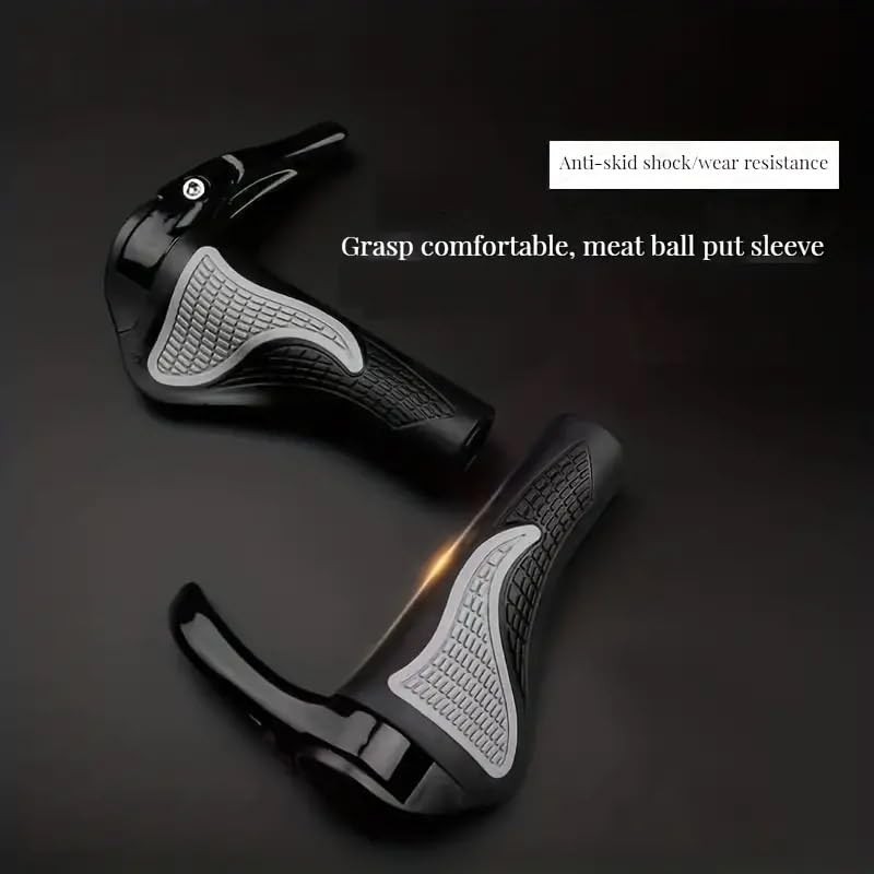 AIMALL 5.5 Inch Mountain Bike Handlebar Grips, Non-Slip Rubber Bicycle