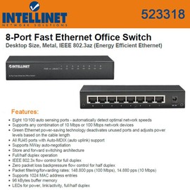 Intellinet Network Solutions 523318 Fast Ethernet Office Switch (523318) -