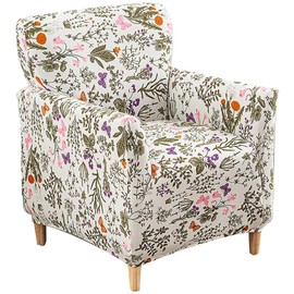 Buenanir Accent Chair Covers with Arms Stretch Mid Century Modern Accent Chair Slipcovers 1-Piece Printed Banquet Arm Chair Cover Couch Sofa Covers Protector for Living Room Office Hotel #2