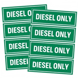 UanofCn 8 Pcs Diesel Only Stickers for Fuel Tank Tractor Fuel Cans Gas Caps Heavy Equipment Fuel Identification Labels Weatherproof, Ultra-Durable 6x2 inch 8 Labels