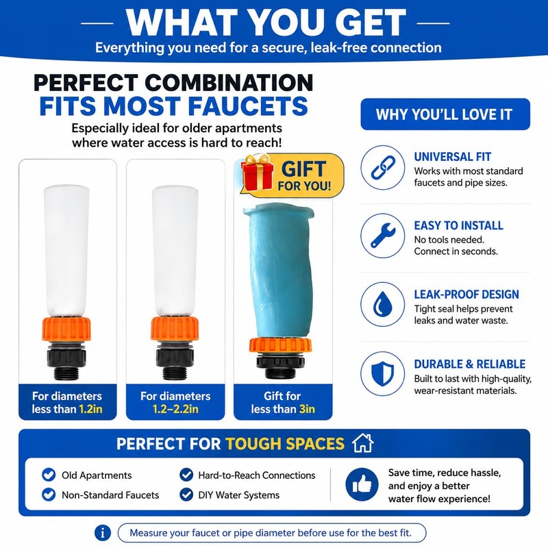 Slip-On Faucet Sprayer Hoses:Dog Bath,Portable (68.5, Inches)