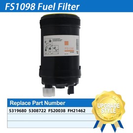 FS1098 5319680 5308722 Fuel Water Separator Filter Replace for B6.7 ISB6.7/QSB6.7 ISL8.9 L9 W100CFI W120CFI W130CFI (Pack of 1)