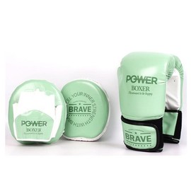Brave Power boxer bag gloves mitt set boxing practice indoor exercise / 파워복서 백글러브 미트세트 복싱연습 실내운동