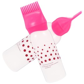 Minkissy 2pcs Colorful Hair Dye Applicator Bottles Scale Hair Coloring Tools for Home and Salon Use Even Distribution for Dyeing Pink