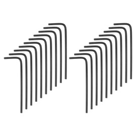 QUARKZMAN 20pcs Allen Key 1/16 Inch L Shape Hex Key Chrome Vanadium Steel Repair Tool for DIY, Black