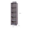Tevimpeya Hanging Shelf Wardrobe, Hanging Closet Organiser with 5 Compartments,