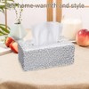 Tissue Box Cover, Rectangle Paper Organizer Dispenser, Desktop Decorative 25.5