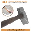 Blacksmith Hammer 4lb Handmade Anvil Forge Cross Peen Sledge Hammer