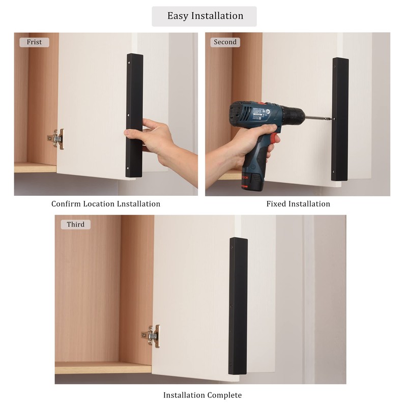 Satanga Edge Black Finger Pull for cabinets Kitchen Concealed Drawer